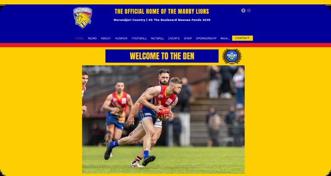 The existing Marby website as captured in the proposal